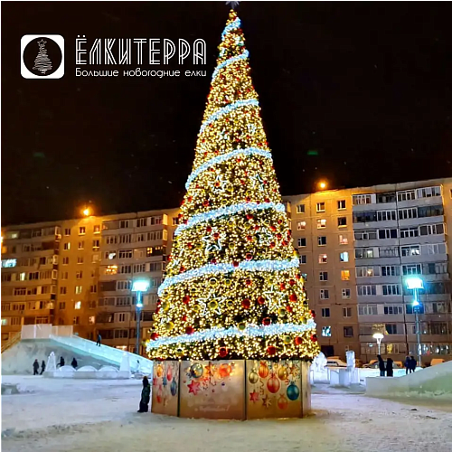Искусственная уличная елка 6 метров с комплектом оформления Млечный путь